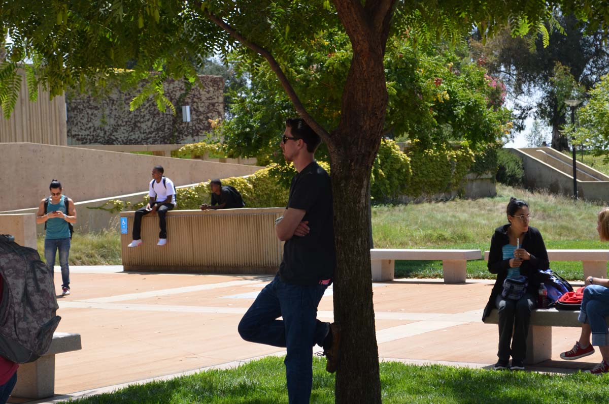 People enjoying the first days of fall semester