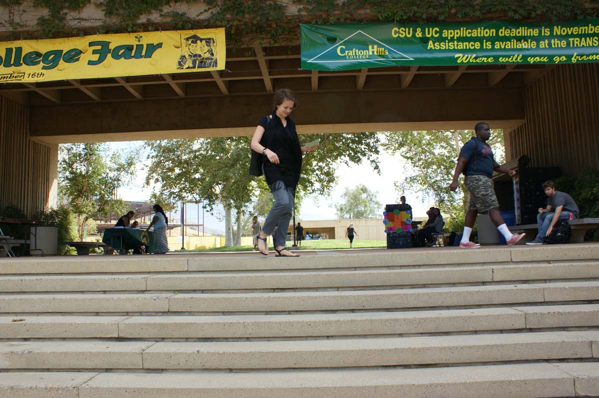 People enjoying the first days of fall semester