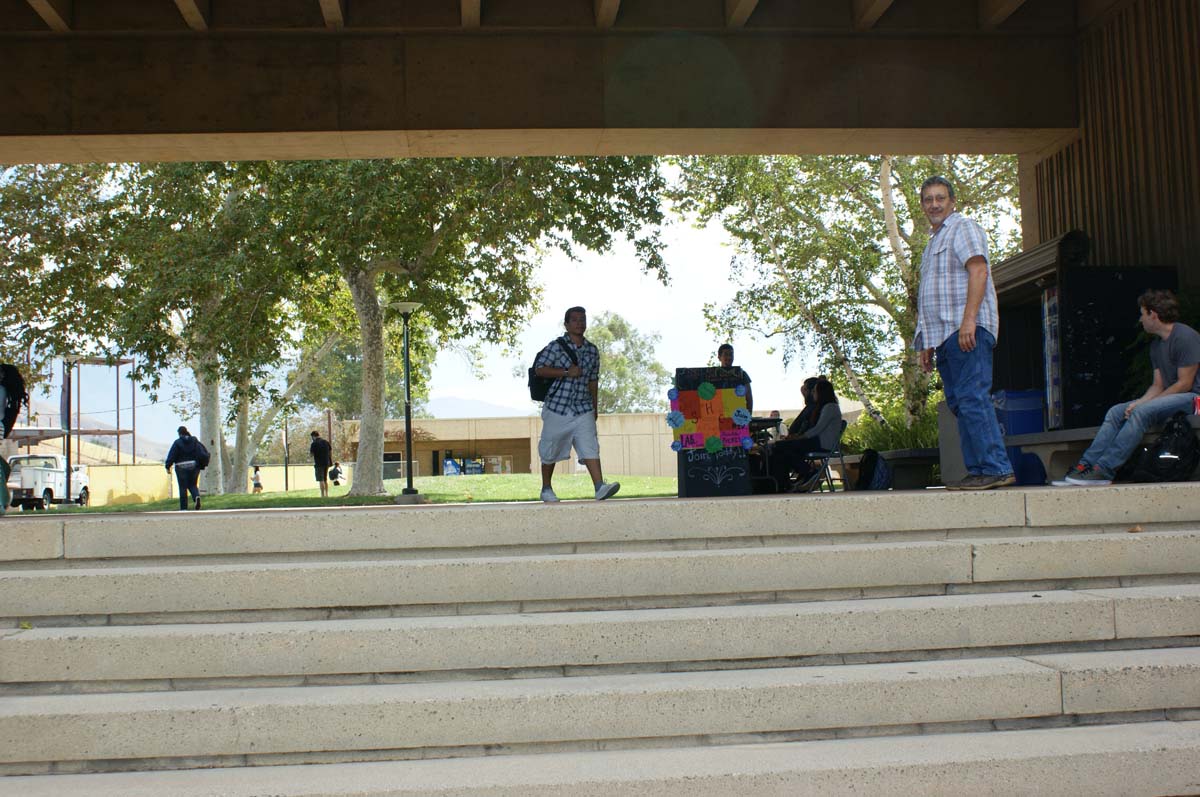 People enjoying the first days of fall semester