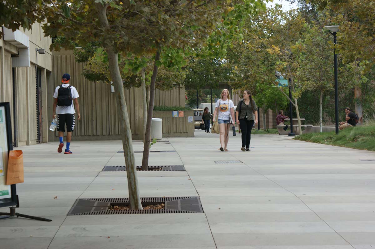 People enjoying the first days of fall semester