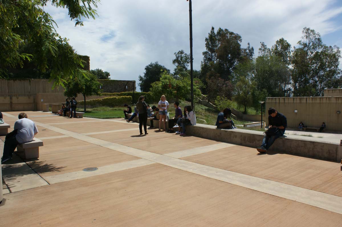 People enjoying the first days of fall semester