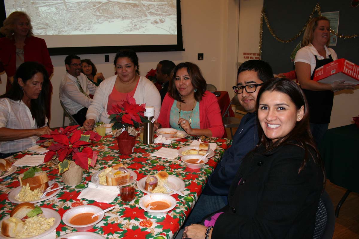 People enjoying the Holiday Party