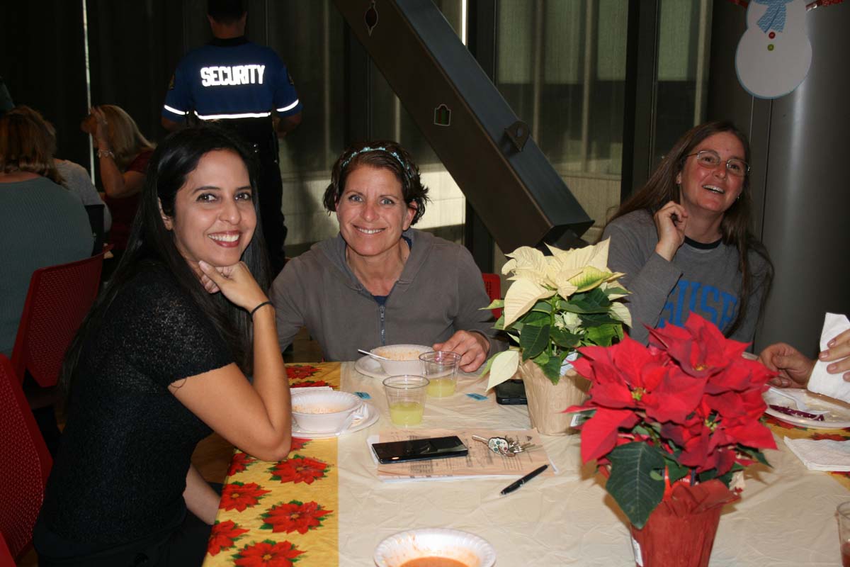 People enjoying the Holiday Party