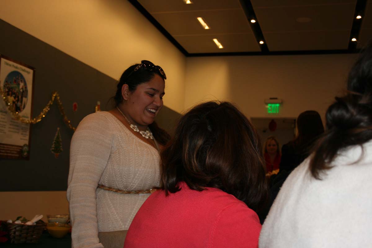 People enjoying the Holiday Party