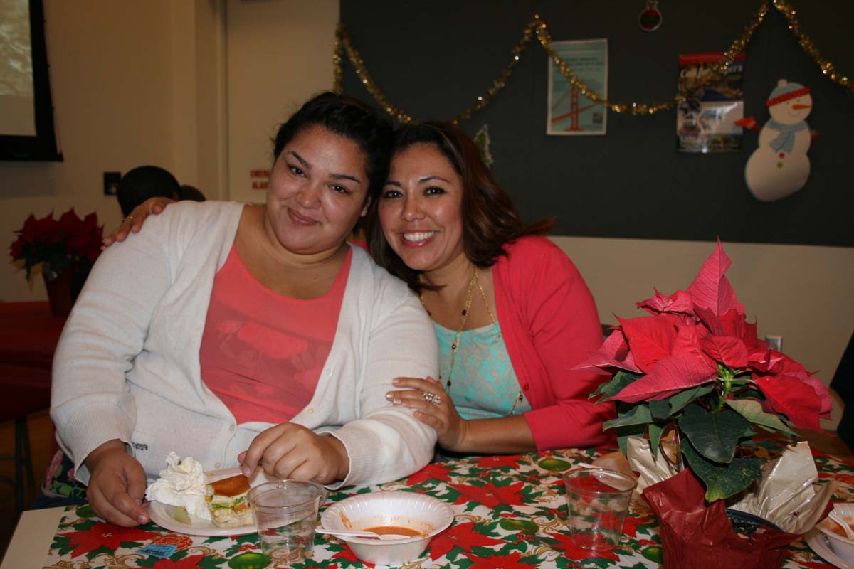People enjoying the Holiday Party