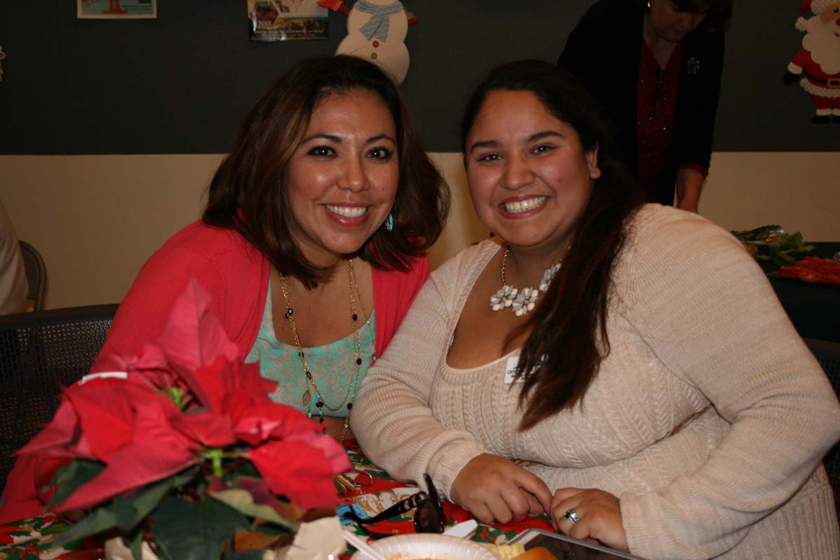 People enjoying the Holiday Party