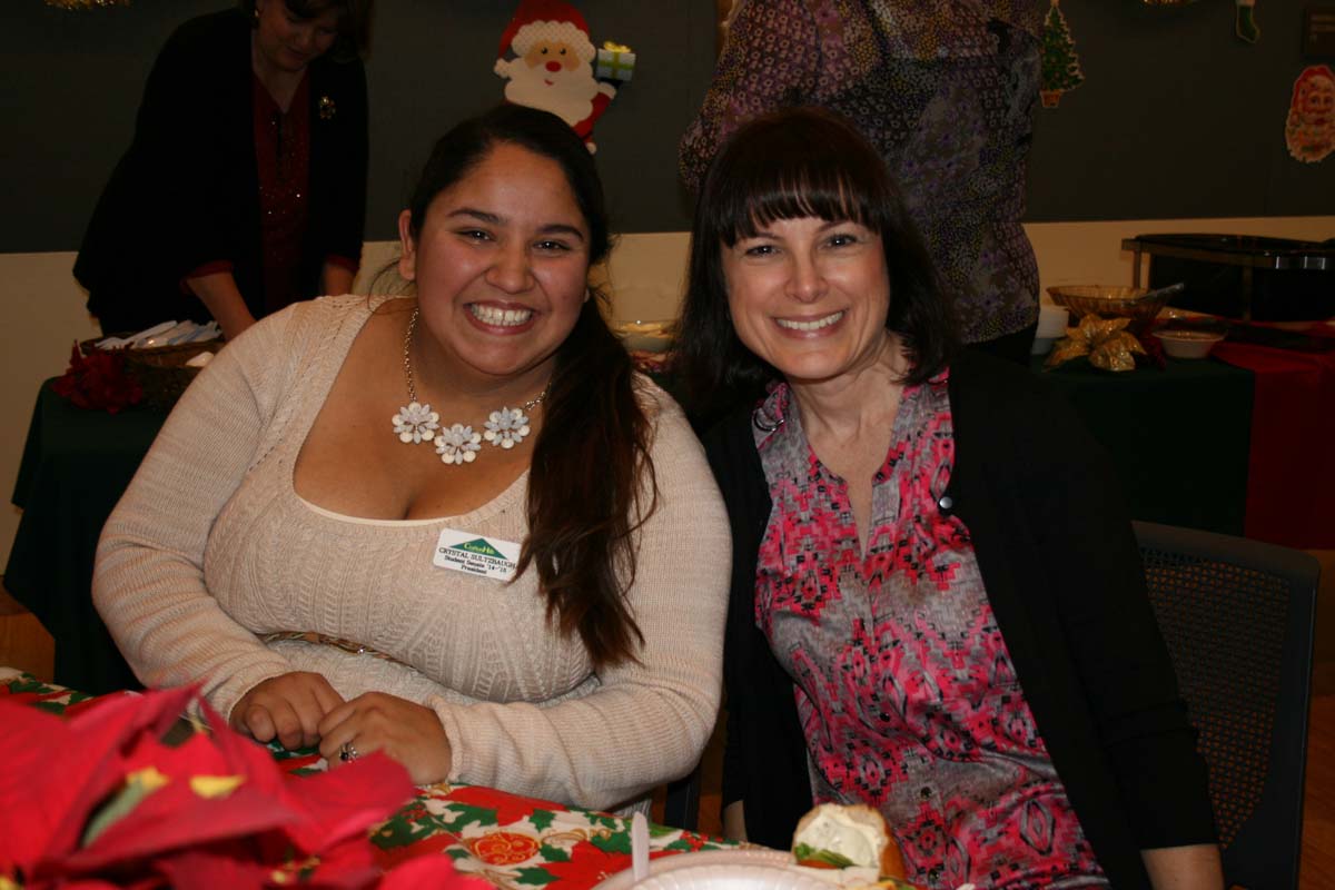People enjoying the Holiday Party