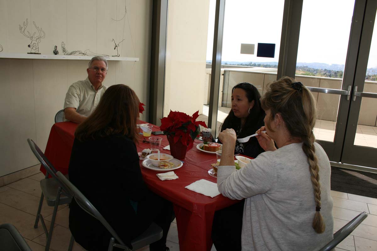 People enjoying the Holiday Party