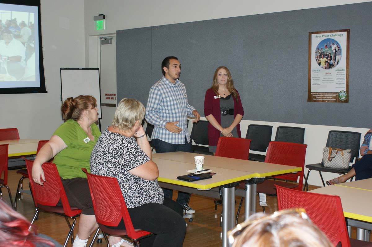 San Manuel representatives meeting student workers
