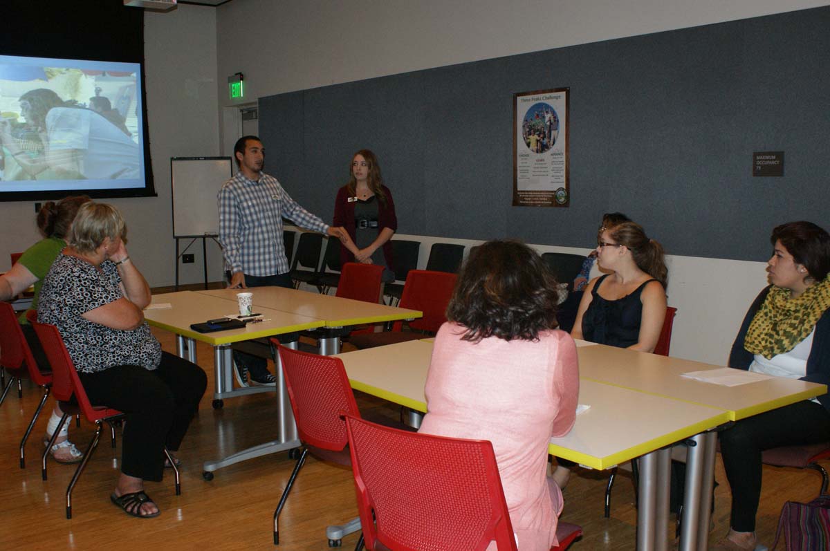 San Manuel representatives meeting student workers