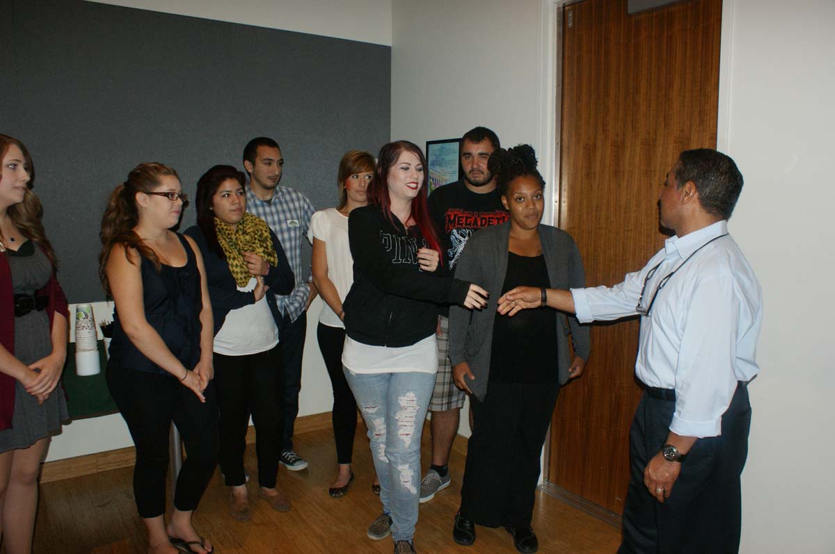 San Manuel representatives meeting student workers