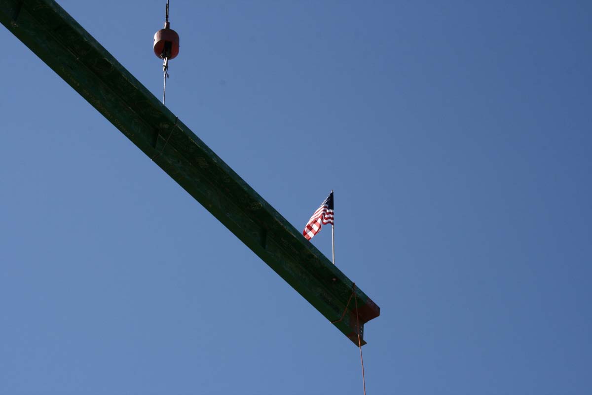 People enjoying the Topping Out event