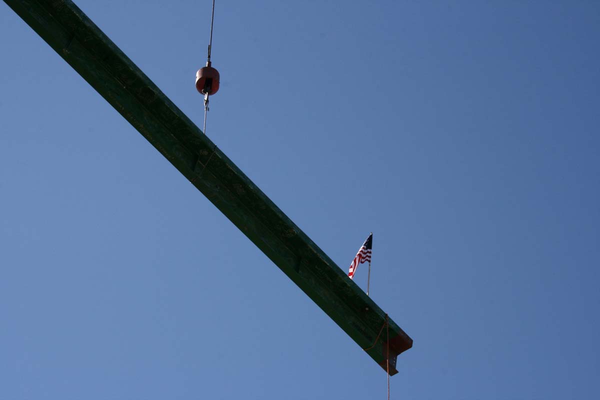 People enjoying the Topping Out event