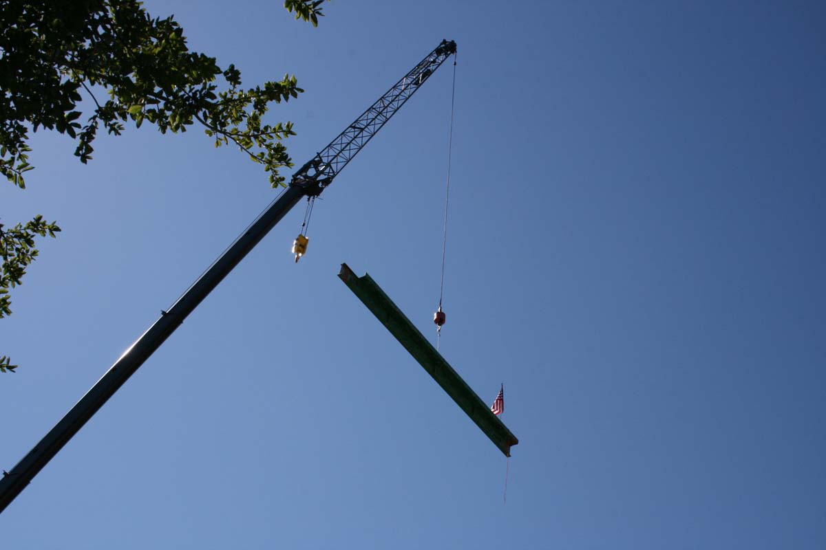 People enjoying the Topping Out event