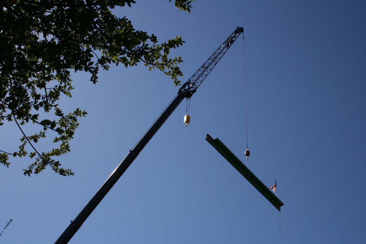 People enjoying the Topping Out event