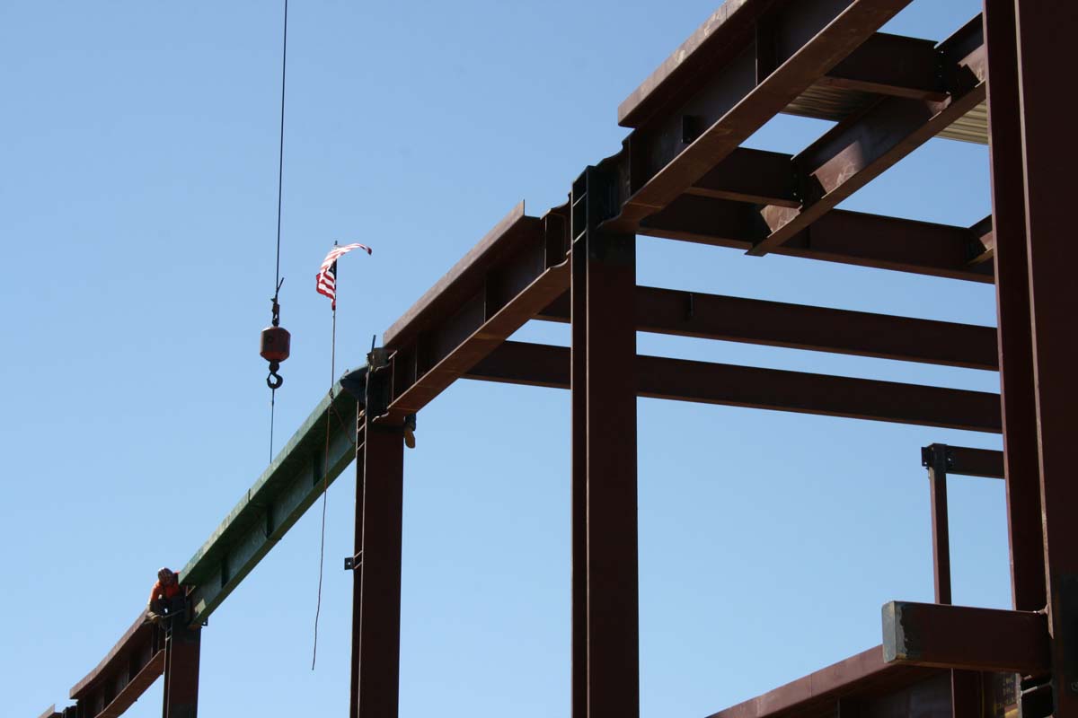 People enjoying the Topping Out event