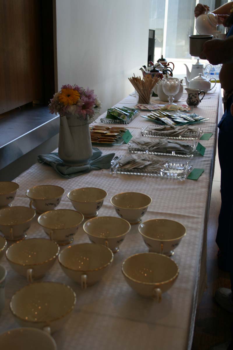 People enjoying Tea with the Deans