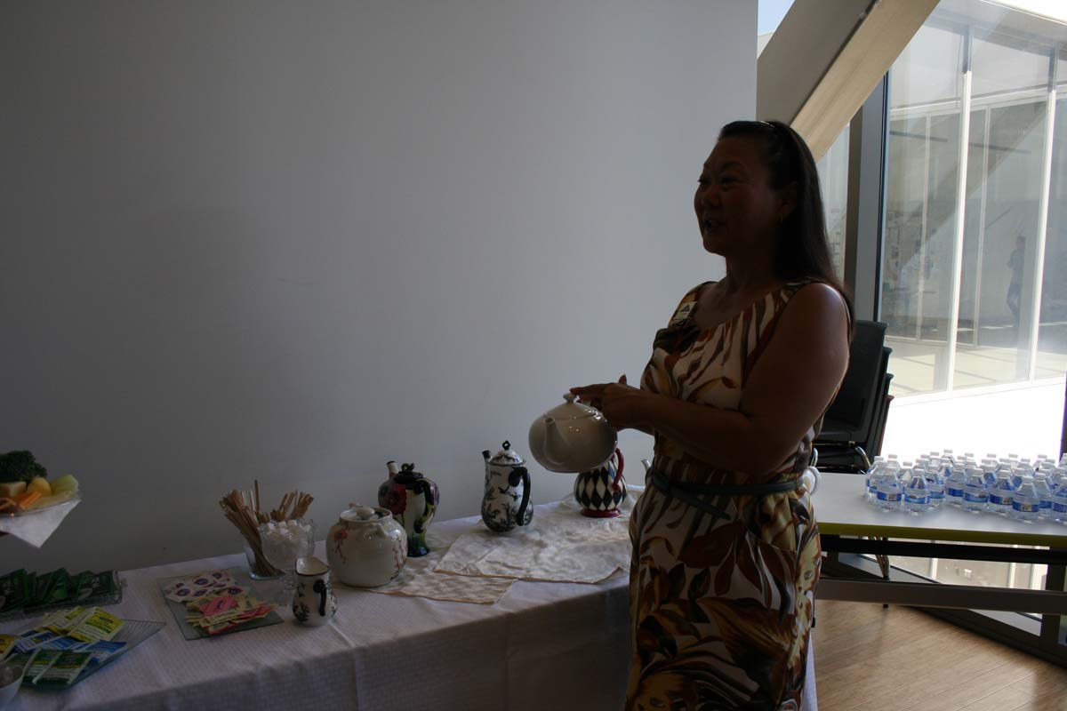 People enjoying Tea with the Deans