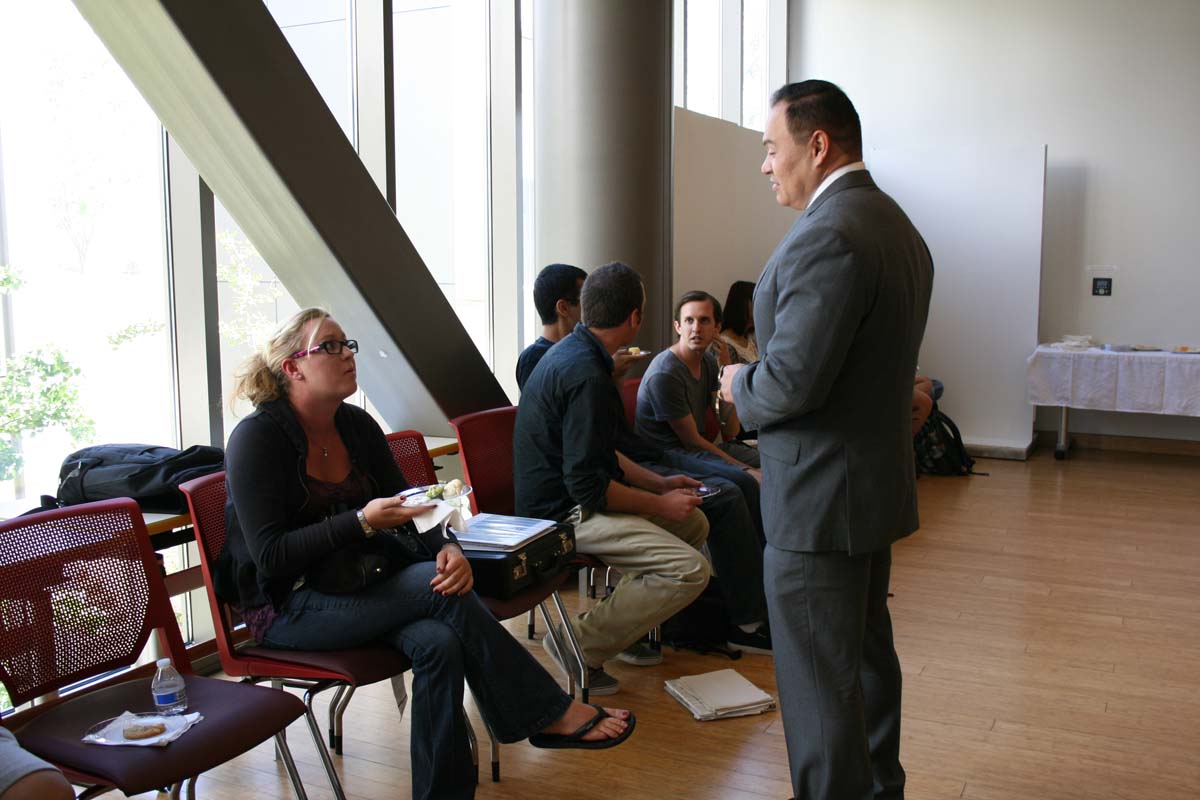 People enjoying Tea with the Deans