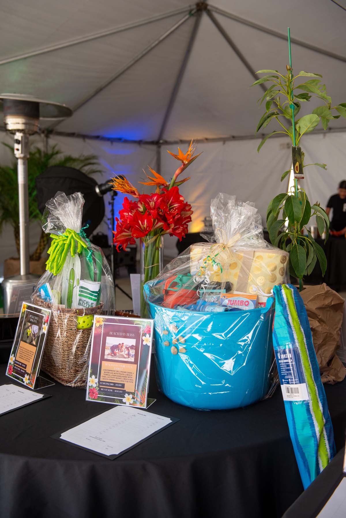 silent auction display