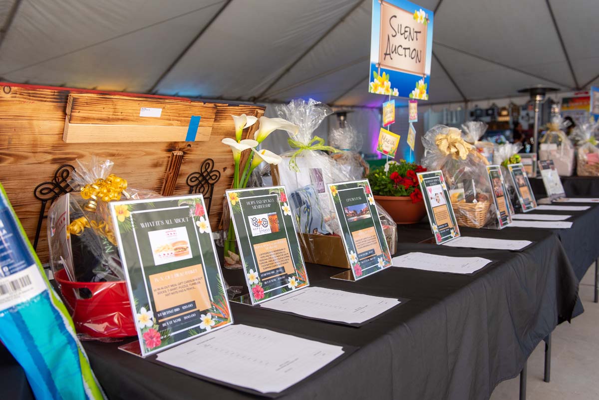 silent auction display
