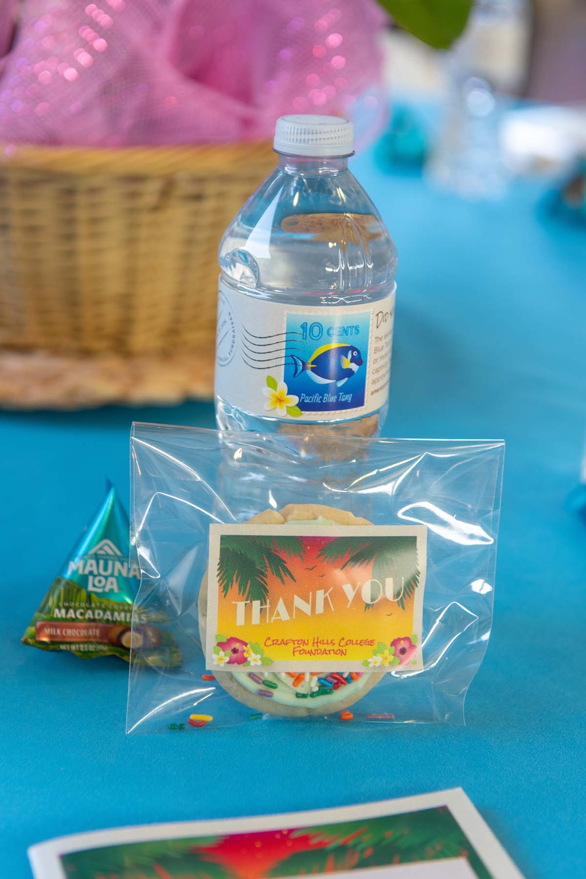 Water bottle and cookie