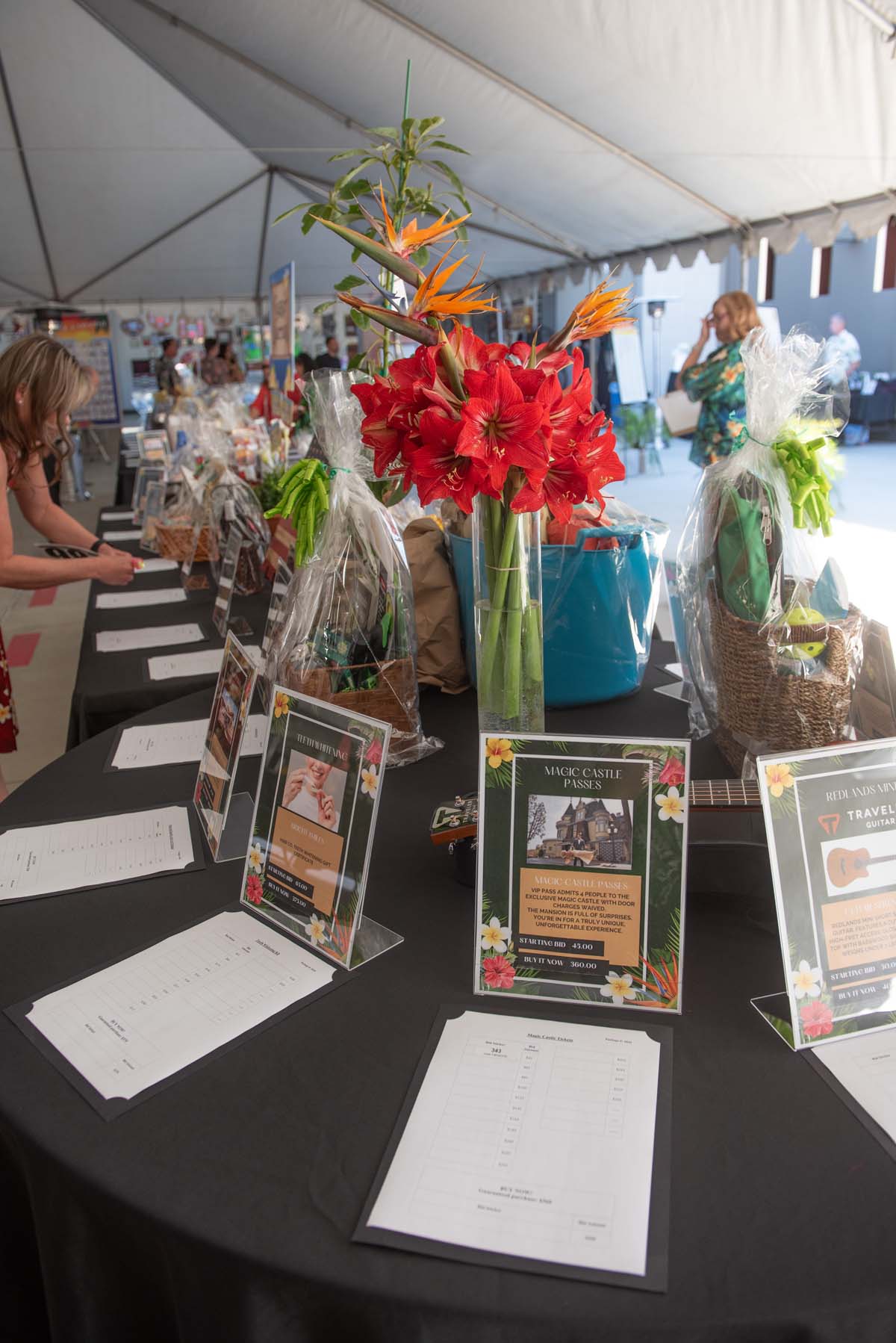silent auction display