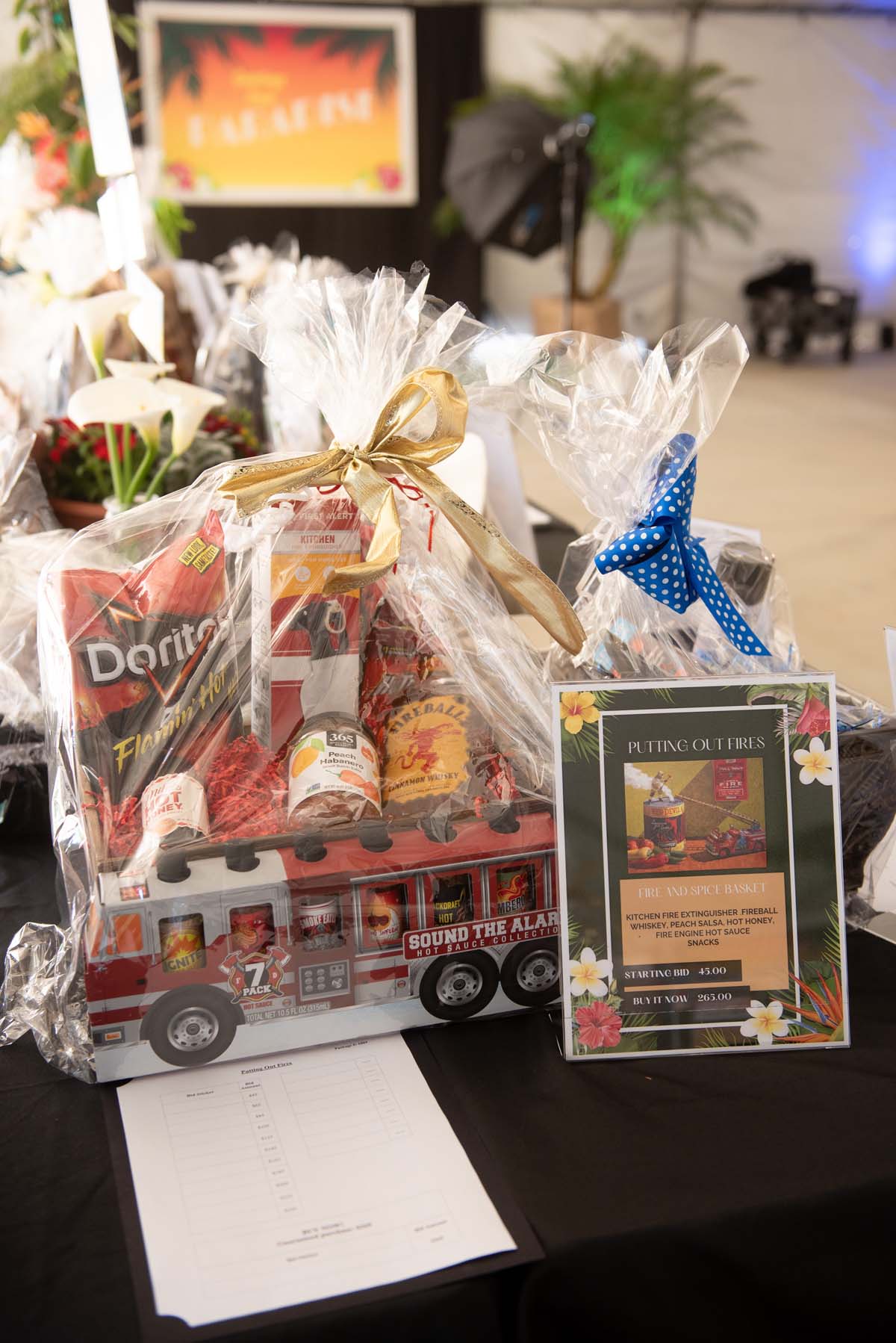 Food basket at silent auction