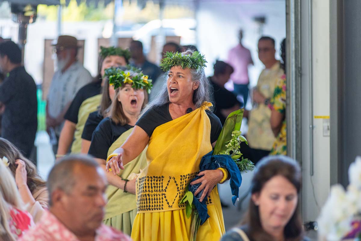 Women in island costume
