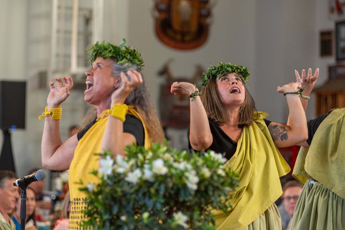 Women in island costume