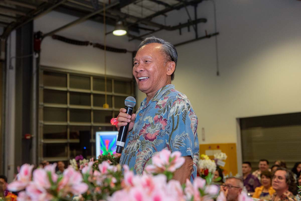 Man holding a microphone