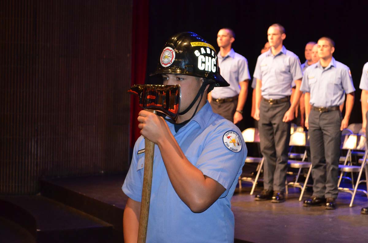 People at the Fire Academy Graduation