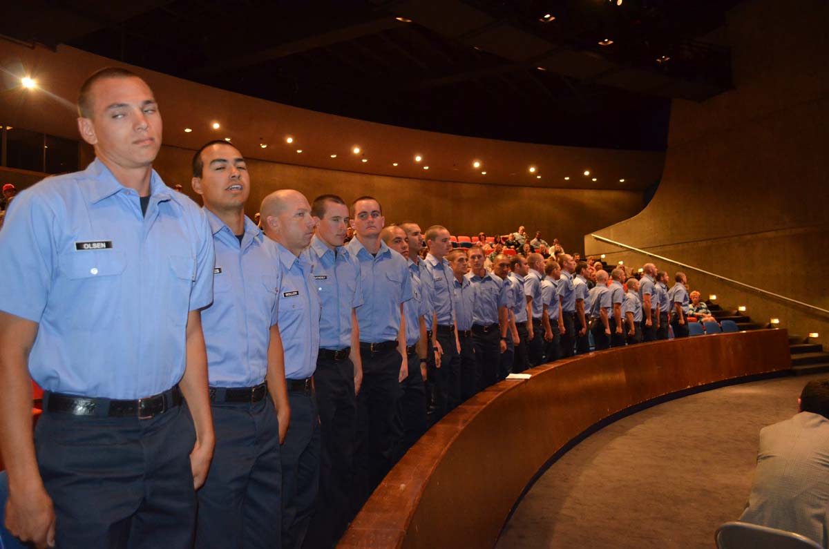 People at the Fire Academy Graduation