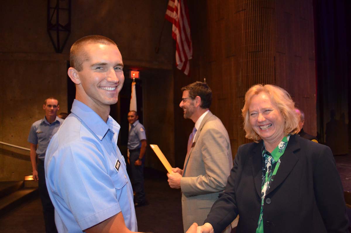 People at the Fire Academy Graduation