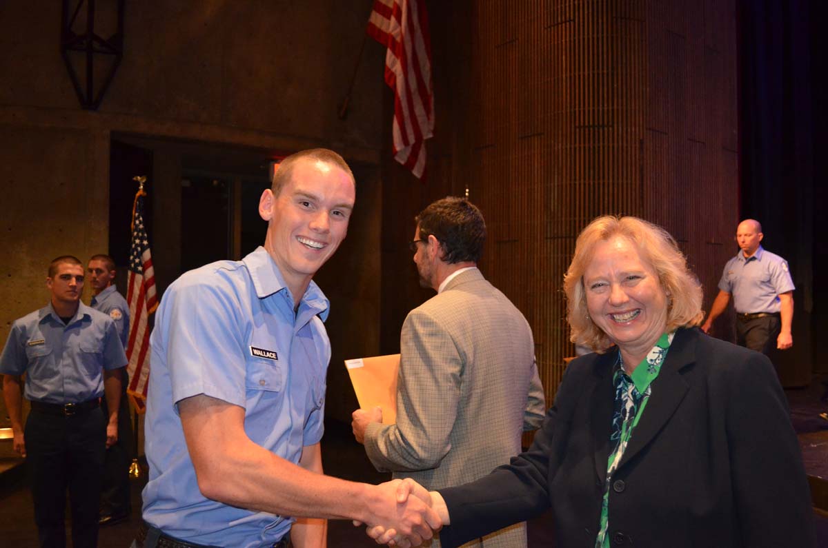 People at the Fire Academy Graduation