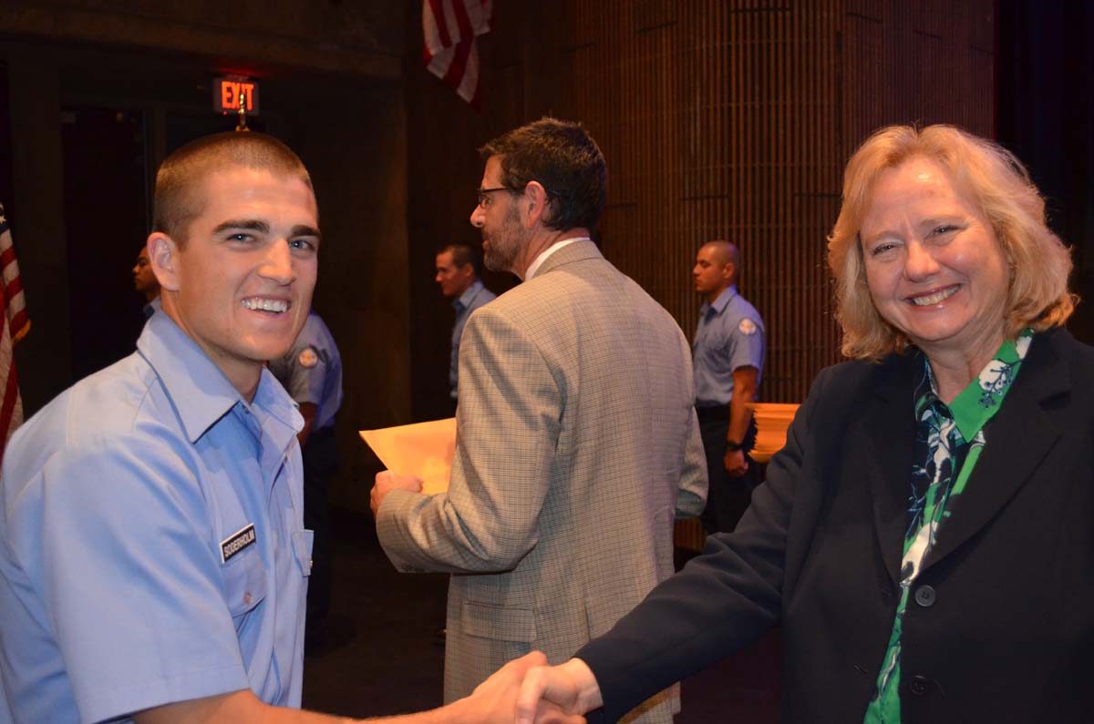 People at the Fire Academy Graduation