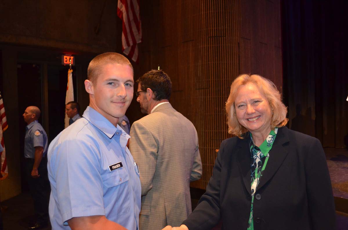 People at the Fire Academy Graduation