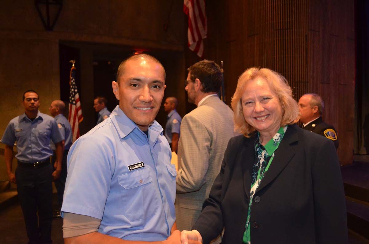 People at the Fire Academy Graduation