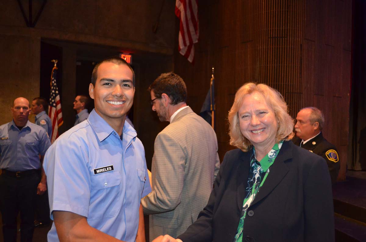 People at the Fire Academy Graduation