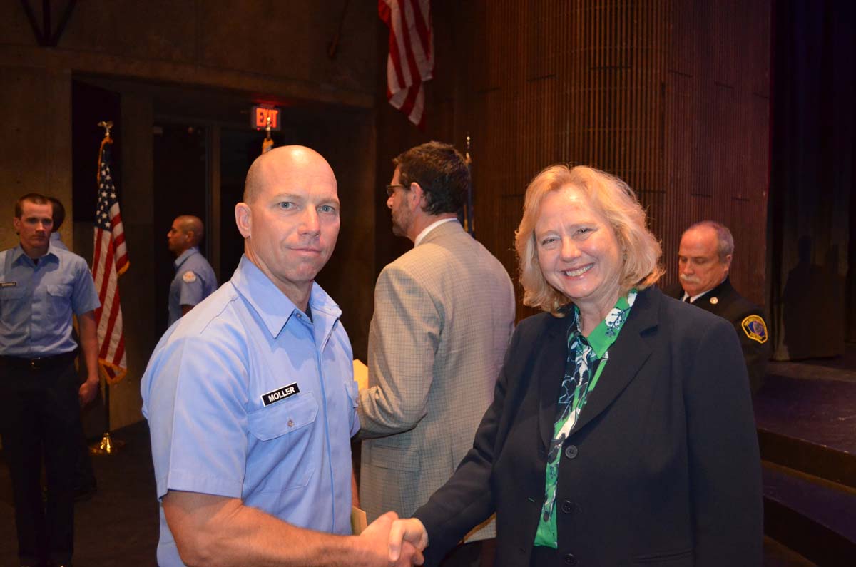People at the Fire Academy Graduation