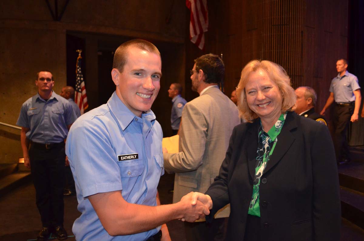 People at the Fire Academy Graduation