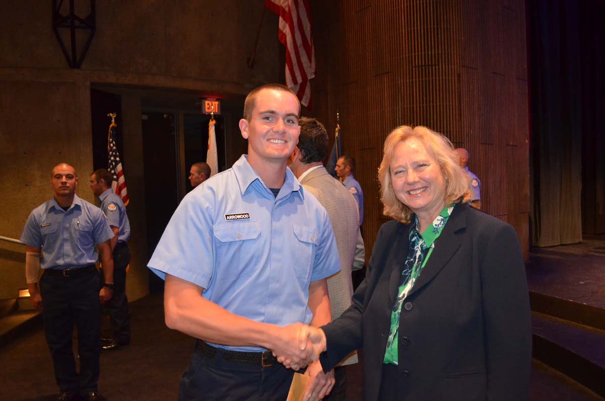 People at the Fire Academy Graduation