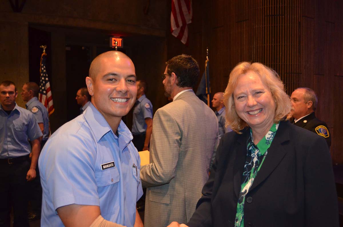 People at the Fire Academy Graduation