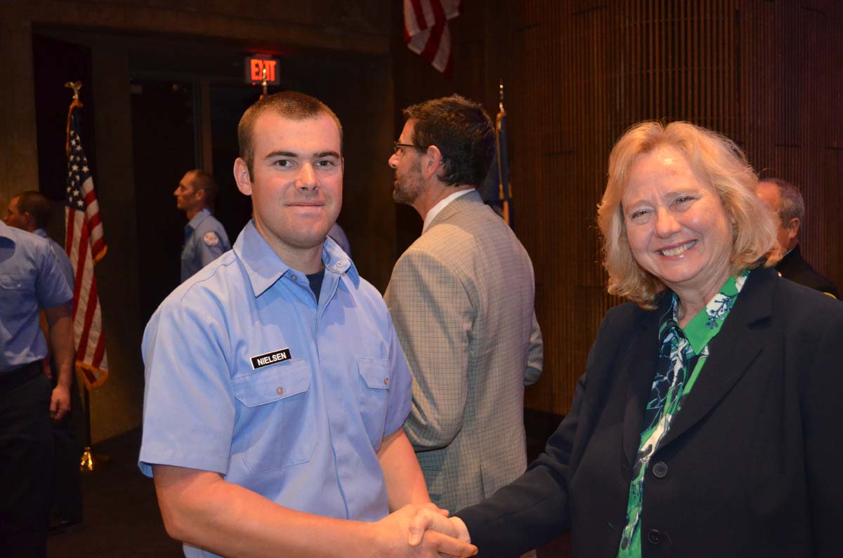 People at the Fire Academy Graduation