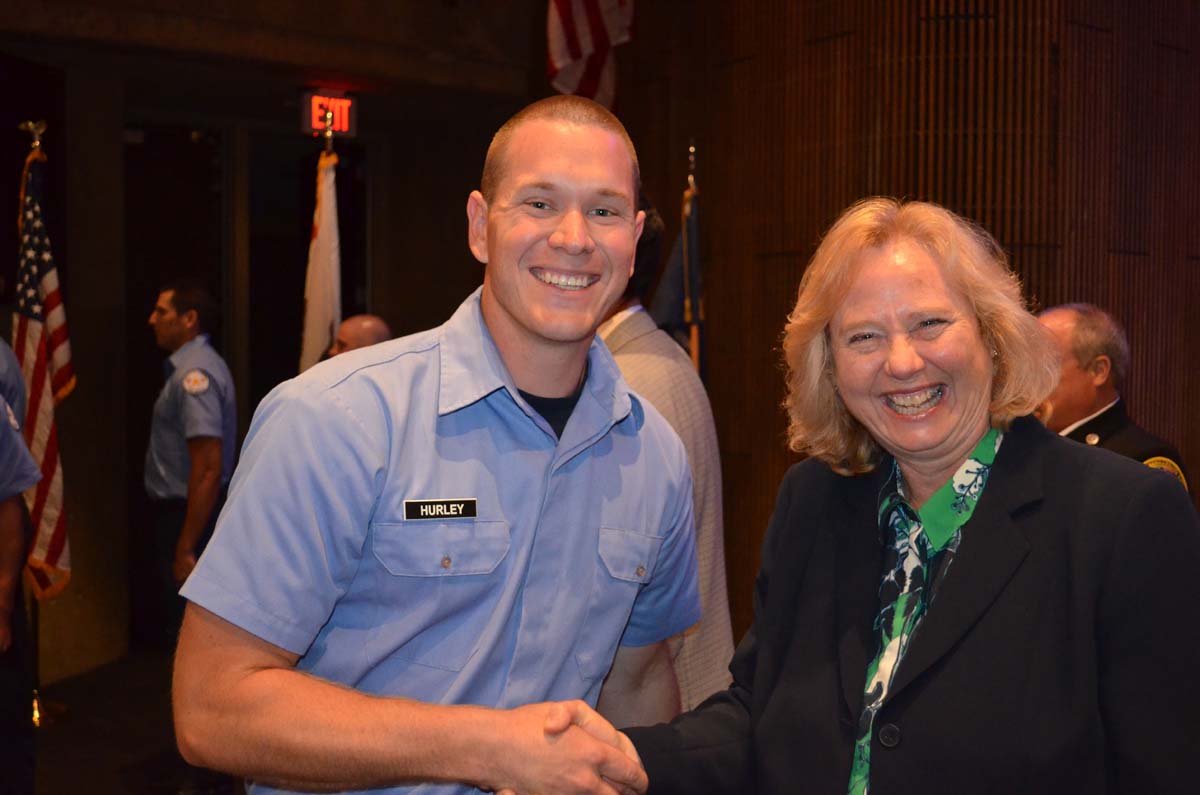 People at the Fire Academy Graduation