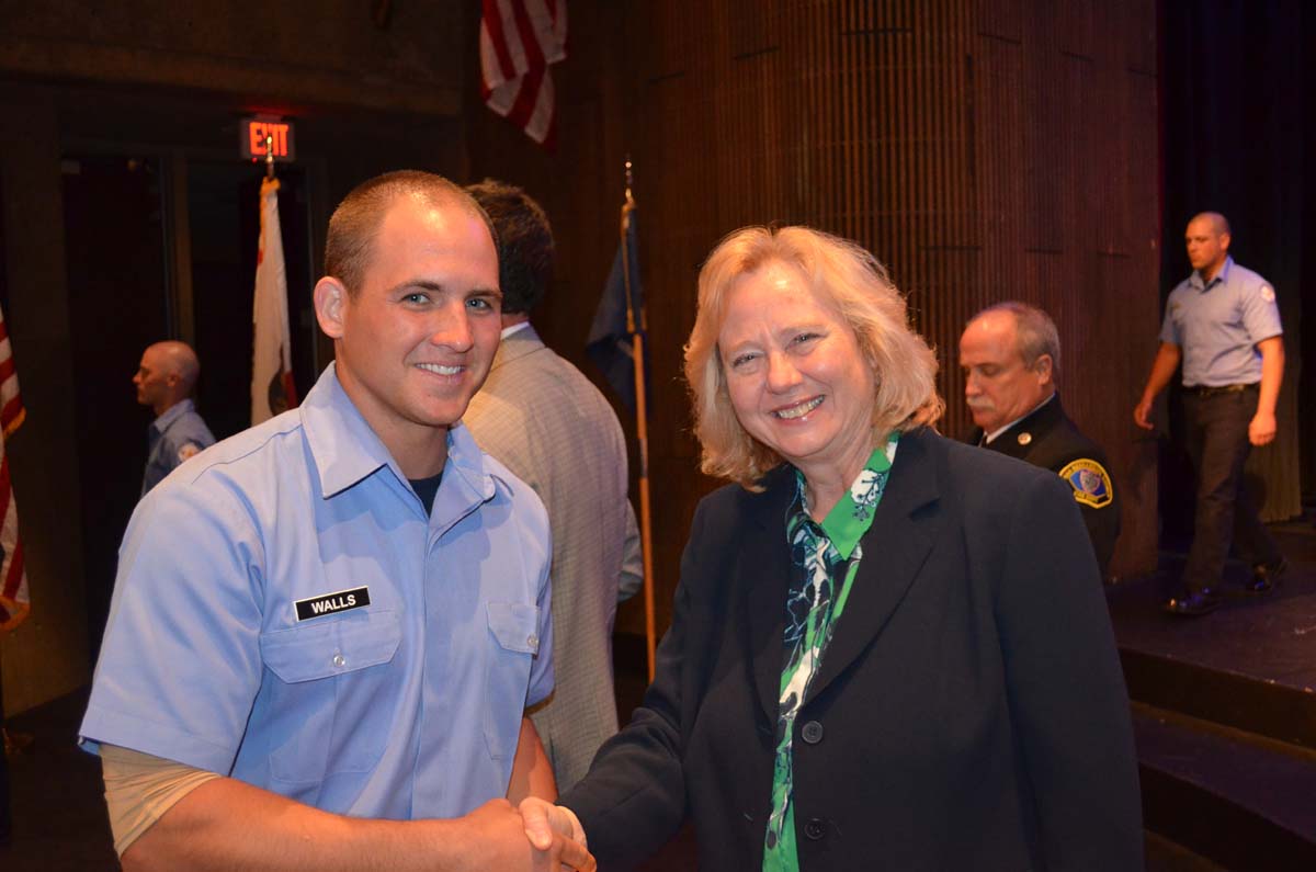 People at the Fire Academy Graduation