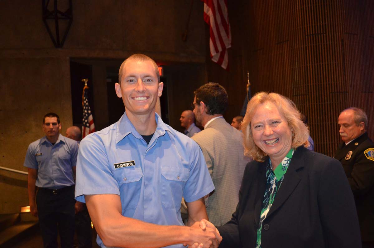 People at the Fire Academy Graduation