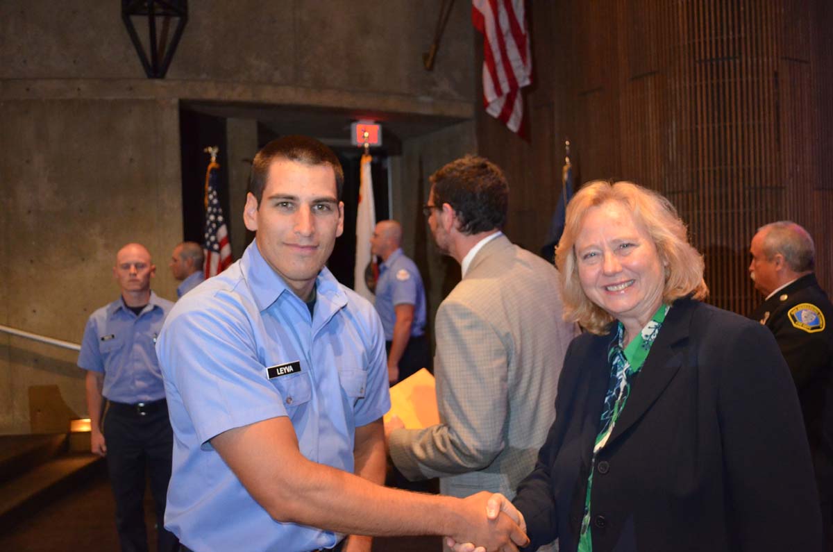 People at the Fire Academy Graduation