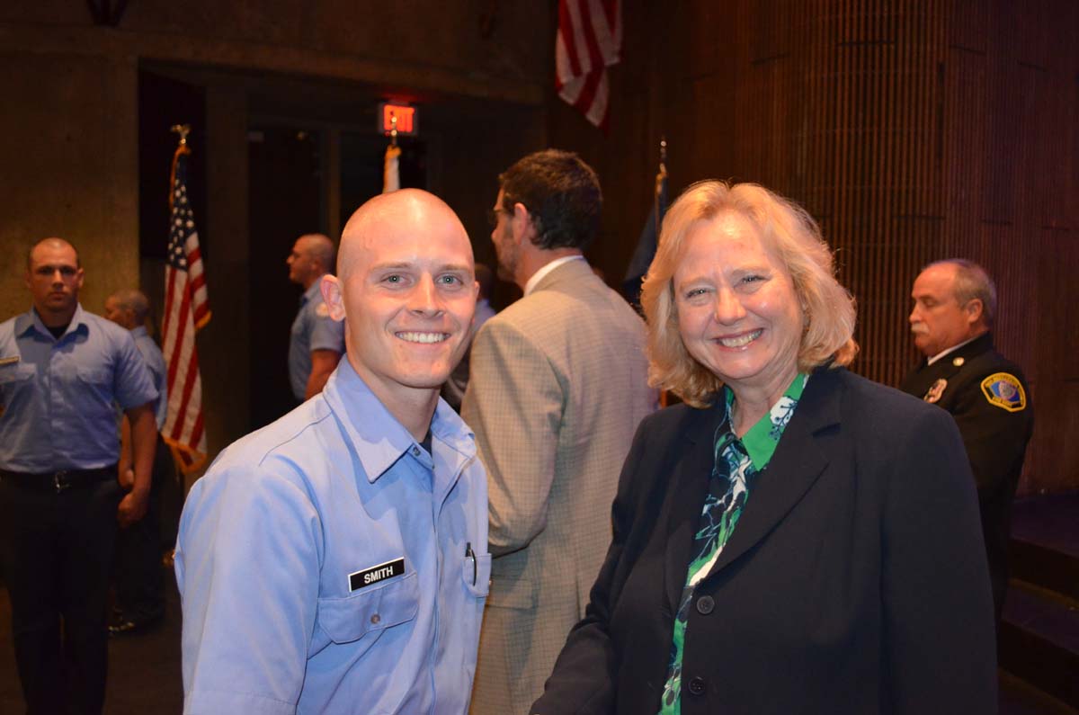 People at the Fire Academy Graduation