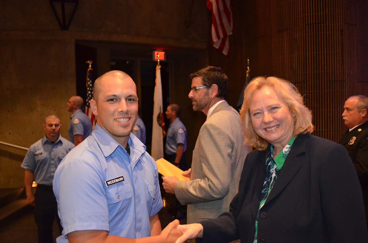 People at the Fire Academy Graduation